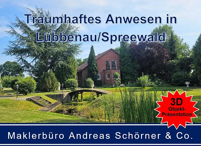 Parkähnliches Anwesen in bester Lage von Lübbenau direkt am Wasser!