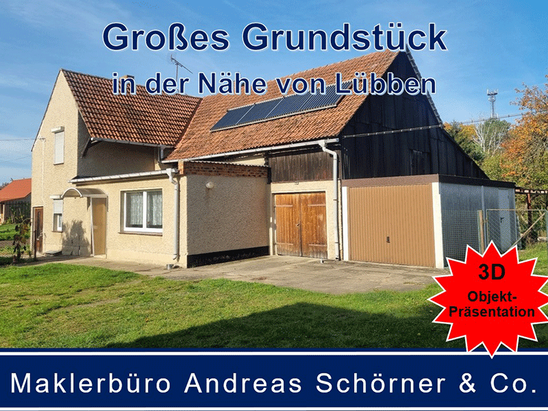 Einfamilienhaus auf großem Grundstück in Biebersdorf bei Lübben/Spreewald mit Wald!